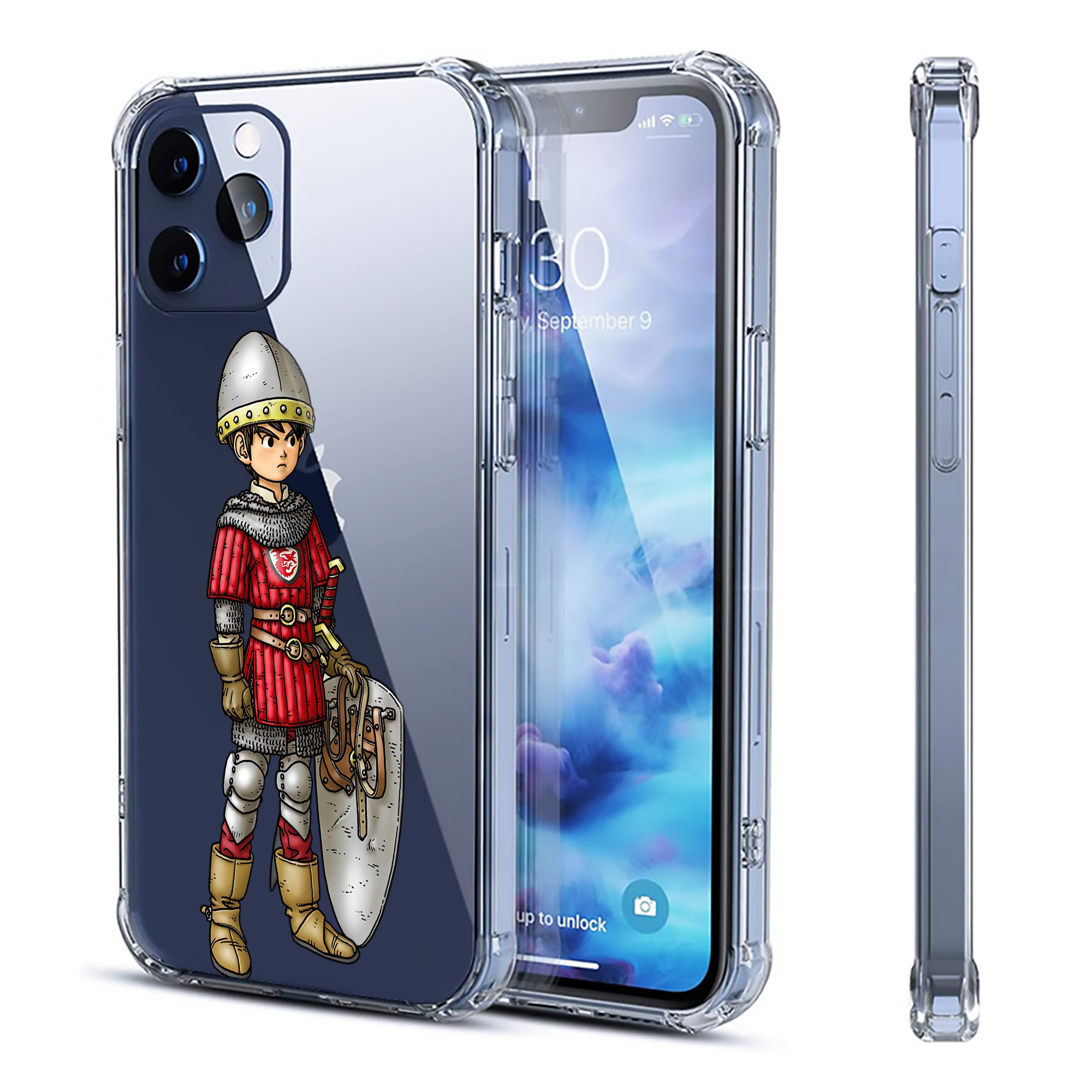（画像用） ドラゴンクエスト Doragon Kuesuto Dragon Quest 【iPhone 12シリーズ対応】透明スマホケース（クリアソフトケース）